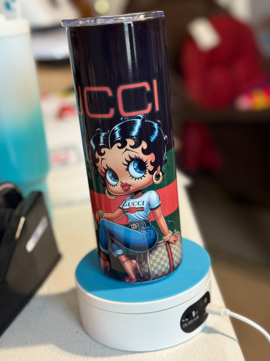 Gucci inspired Betty Boop 20 oz tumbler