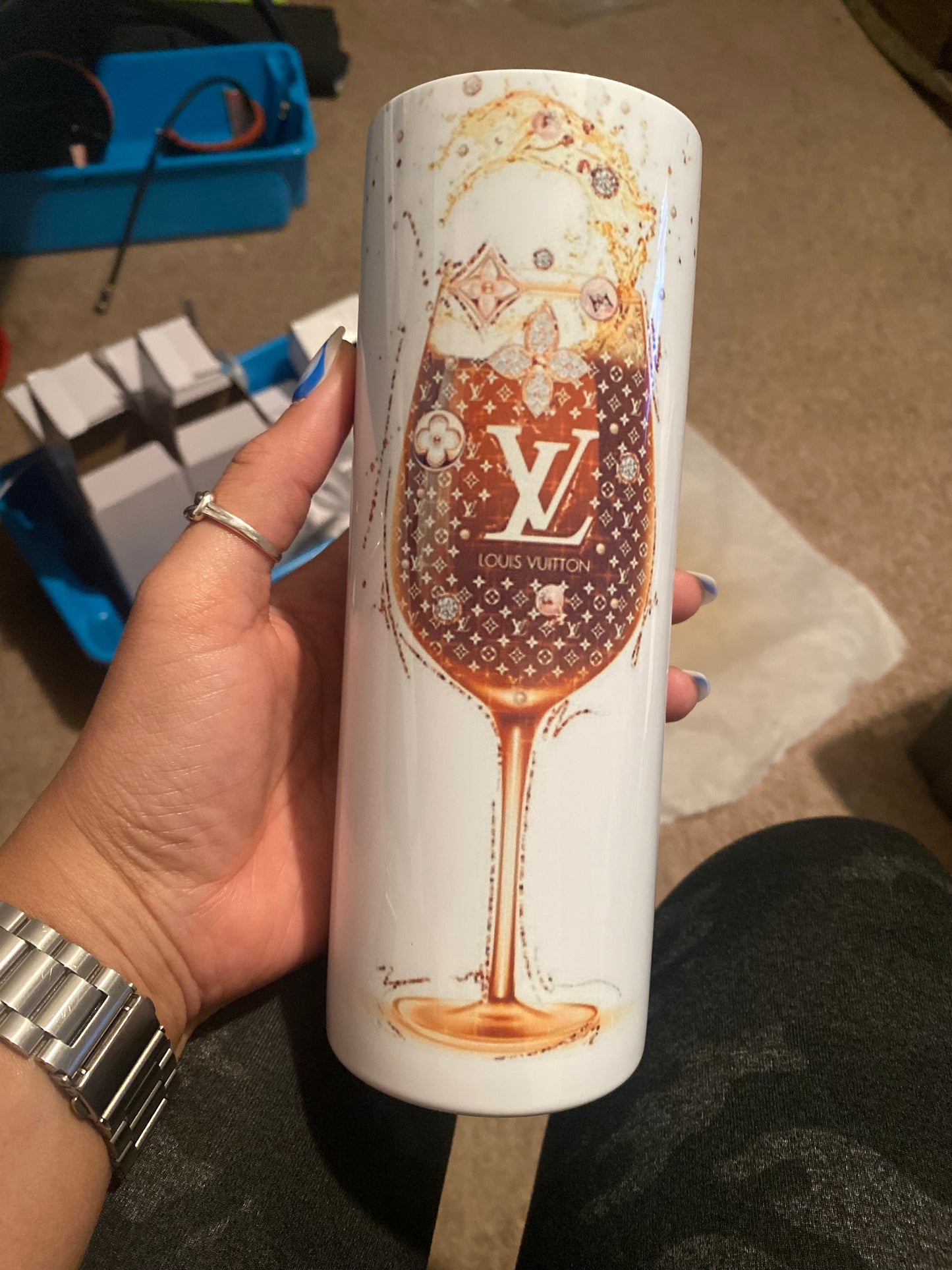 LV inspired 20oz tumbler