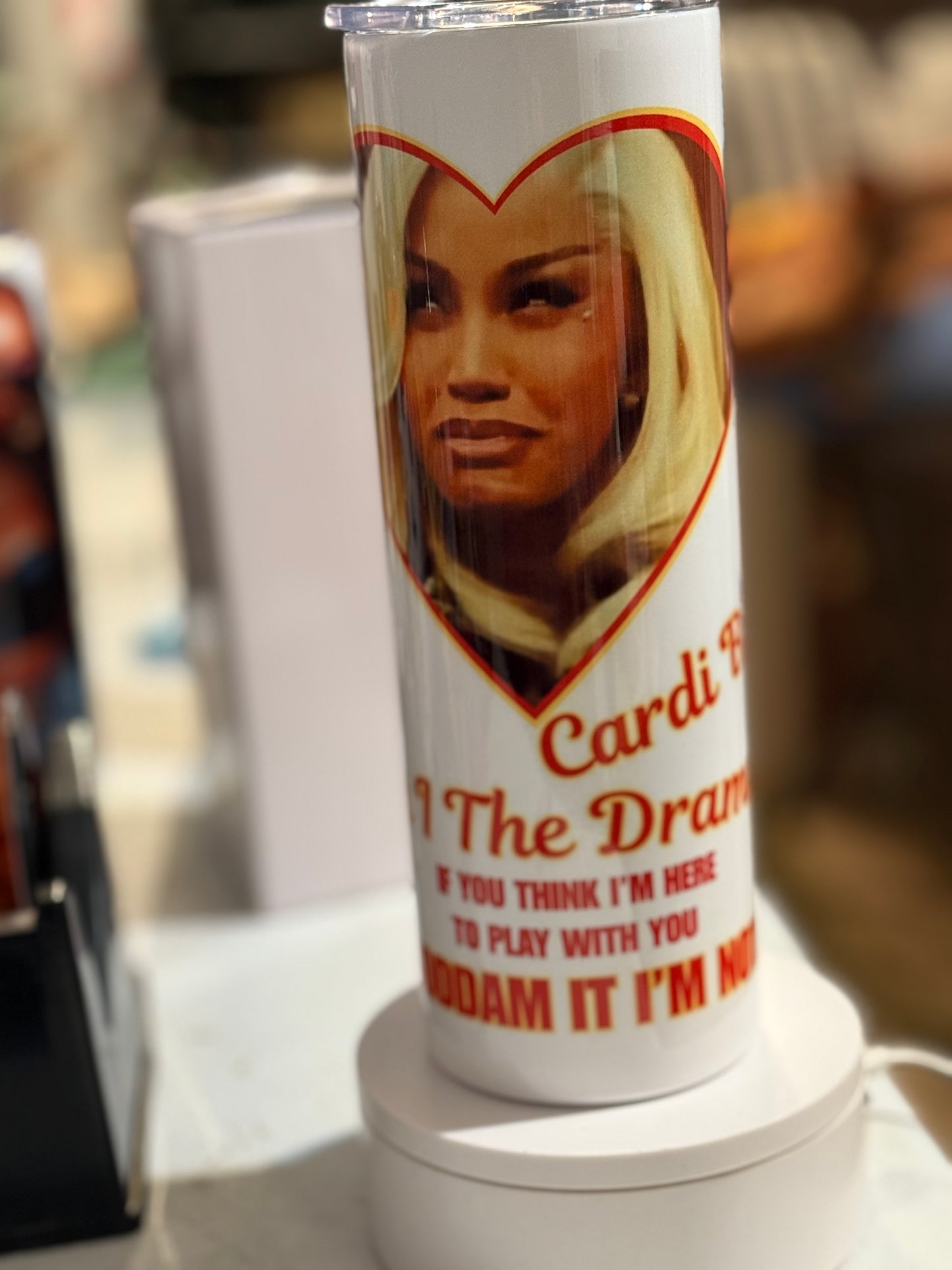 Cardi B “am i the drama” tumbler 20oz