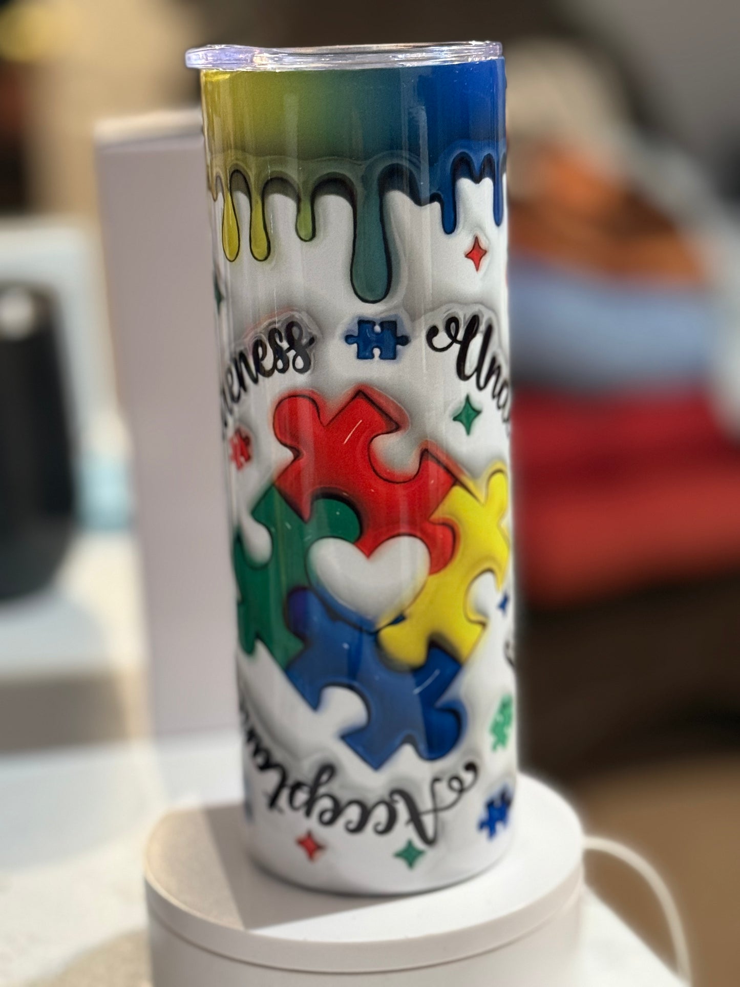 Autism awareness tumbler