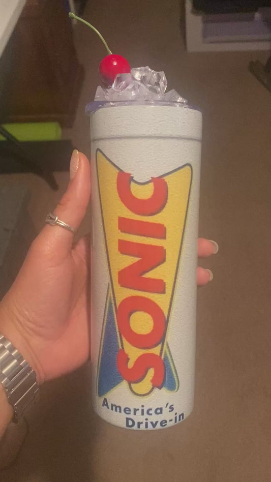 Sonic 20oz tumbler with ice lid